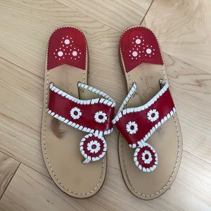 Size 8 Red/White Jack Rogers
